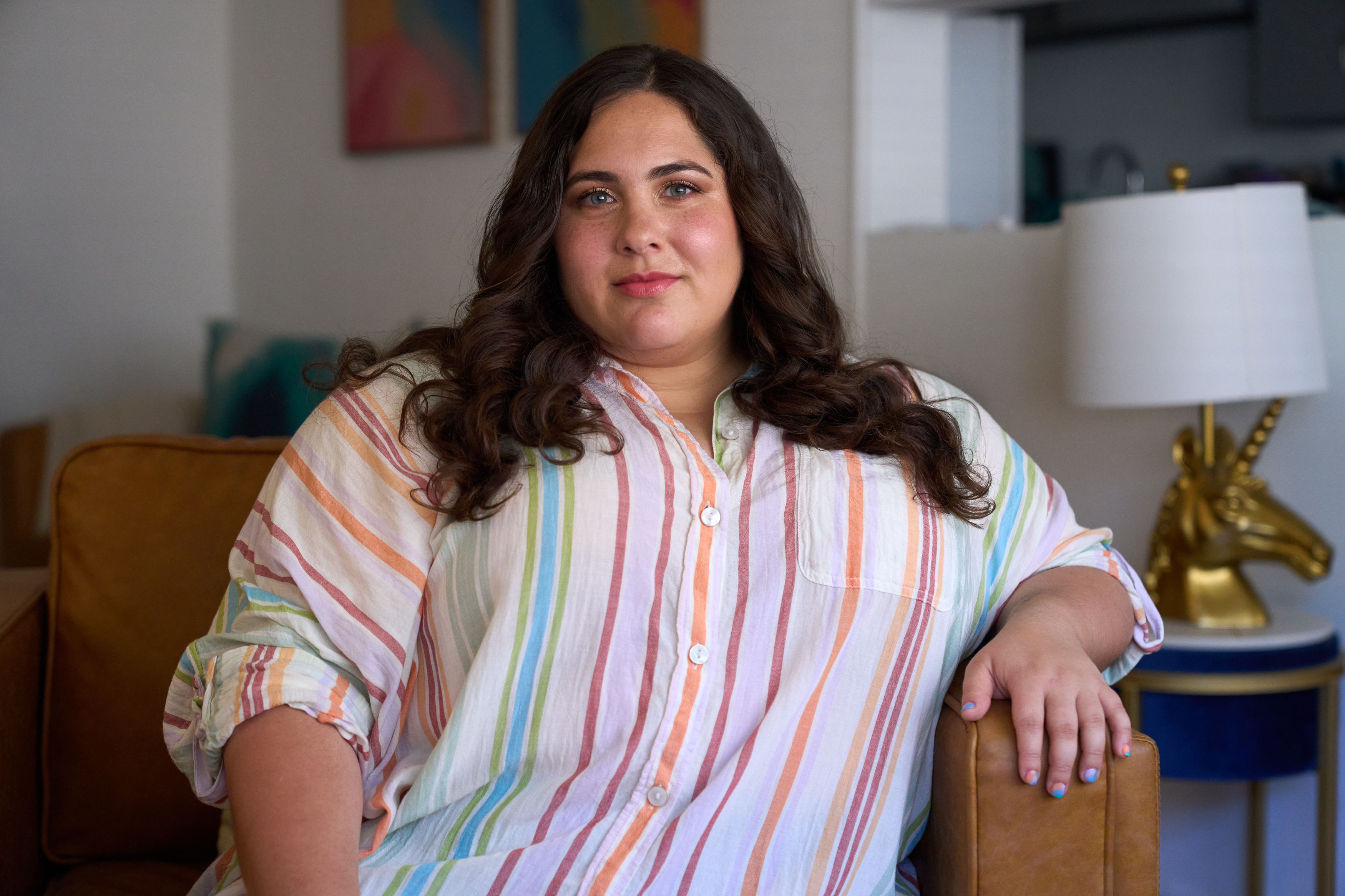 Shira Rosenbluth poses for a portrait at her home