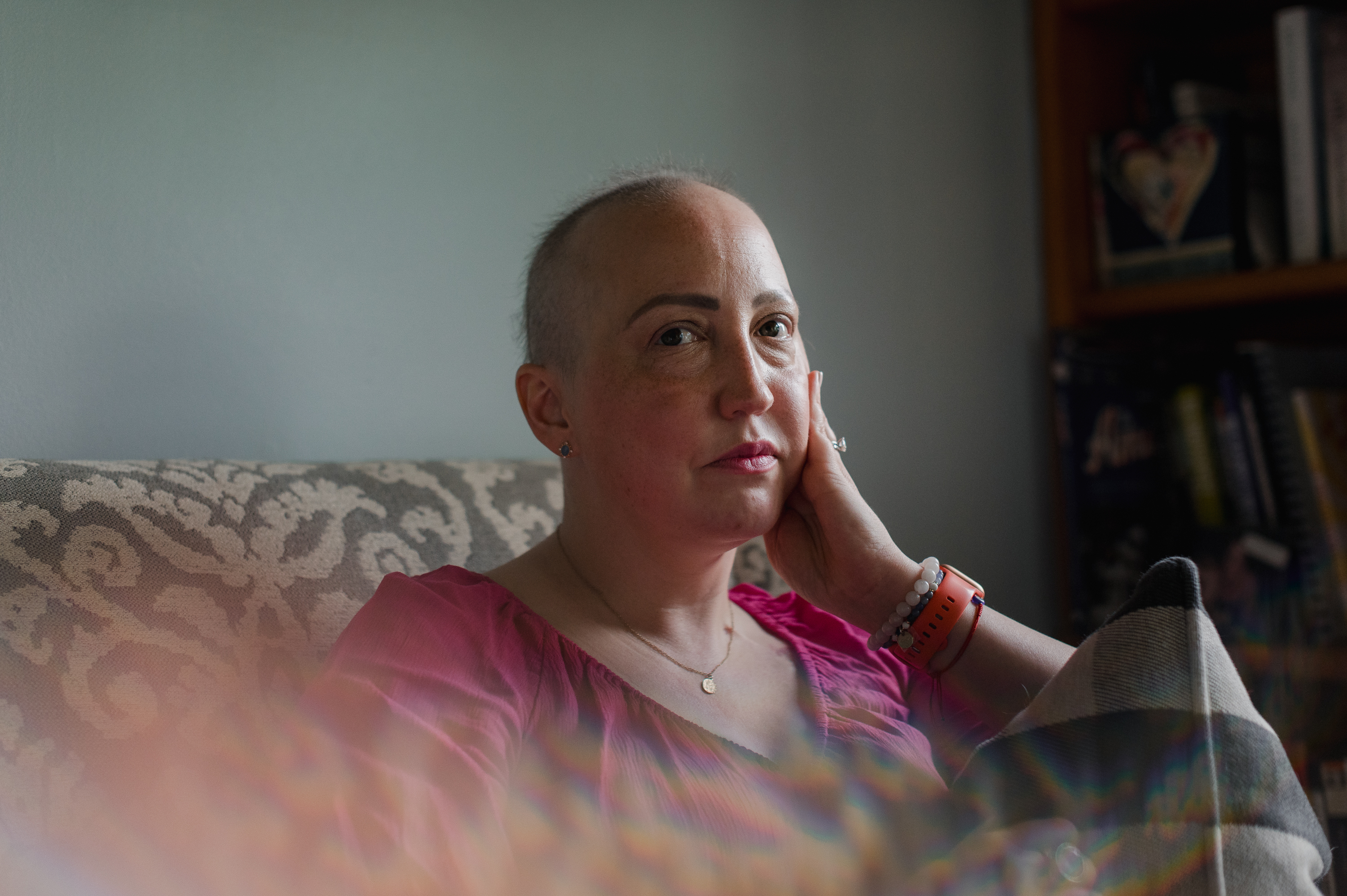 Mairéad McInerney sits for a portrait at her home in Pennsylvania. 