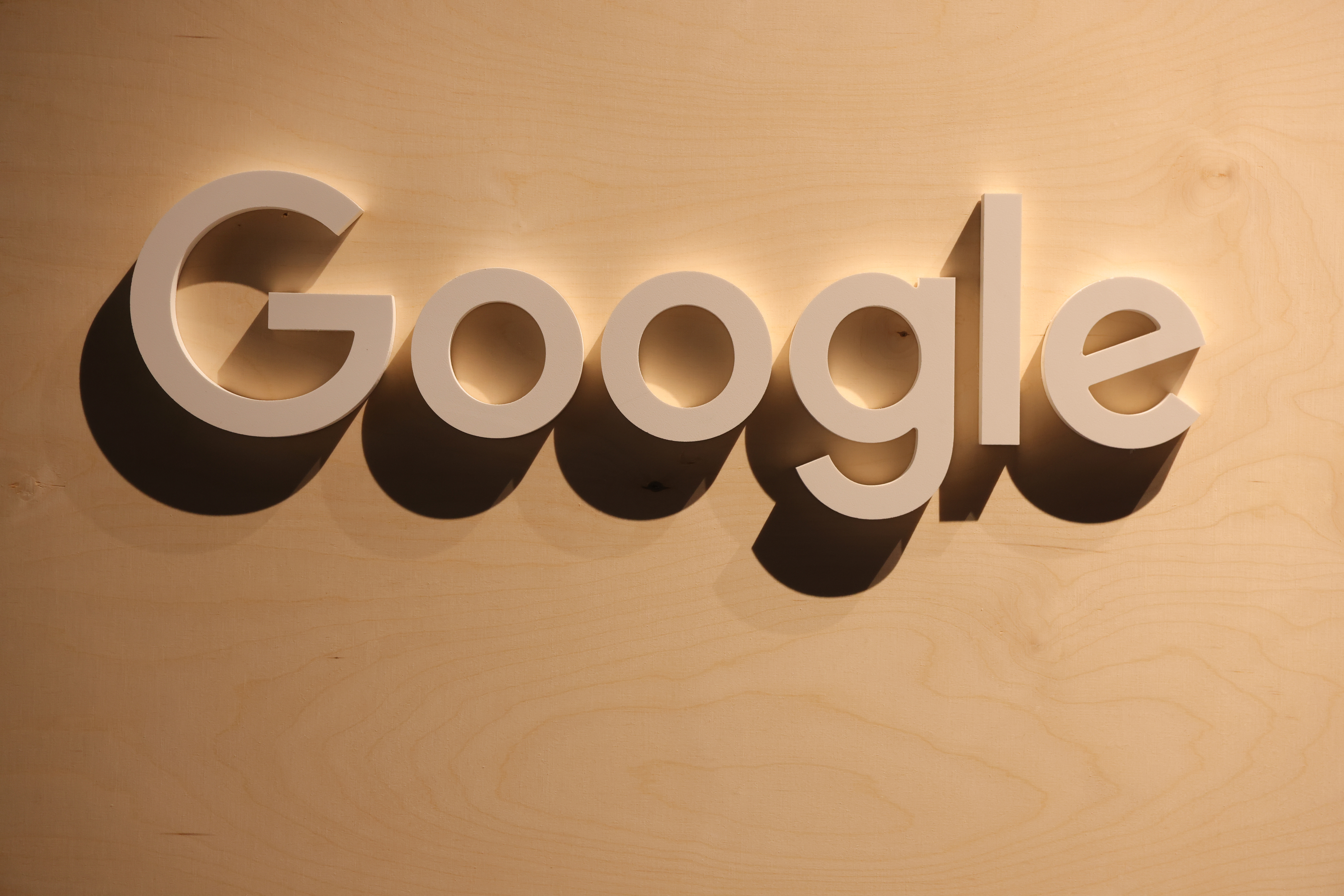 Google wooden sign