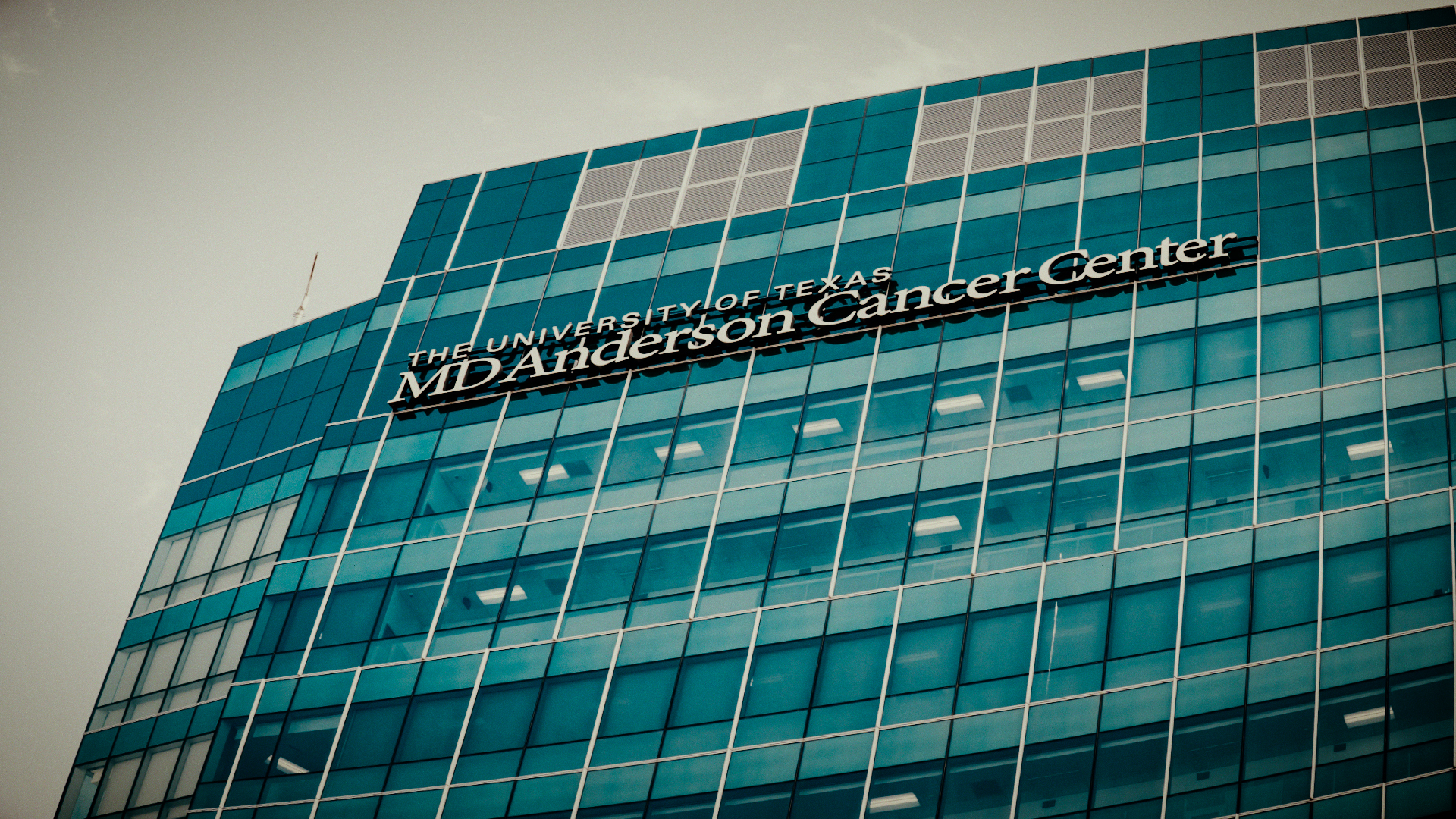 Photo illustration based on photograph of The University of Texas MD Anderson Cancer Center in Houston, Texas in 2022