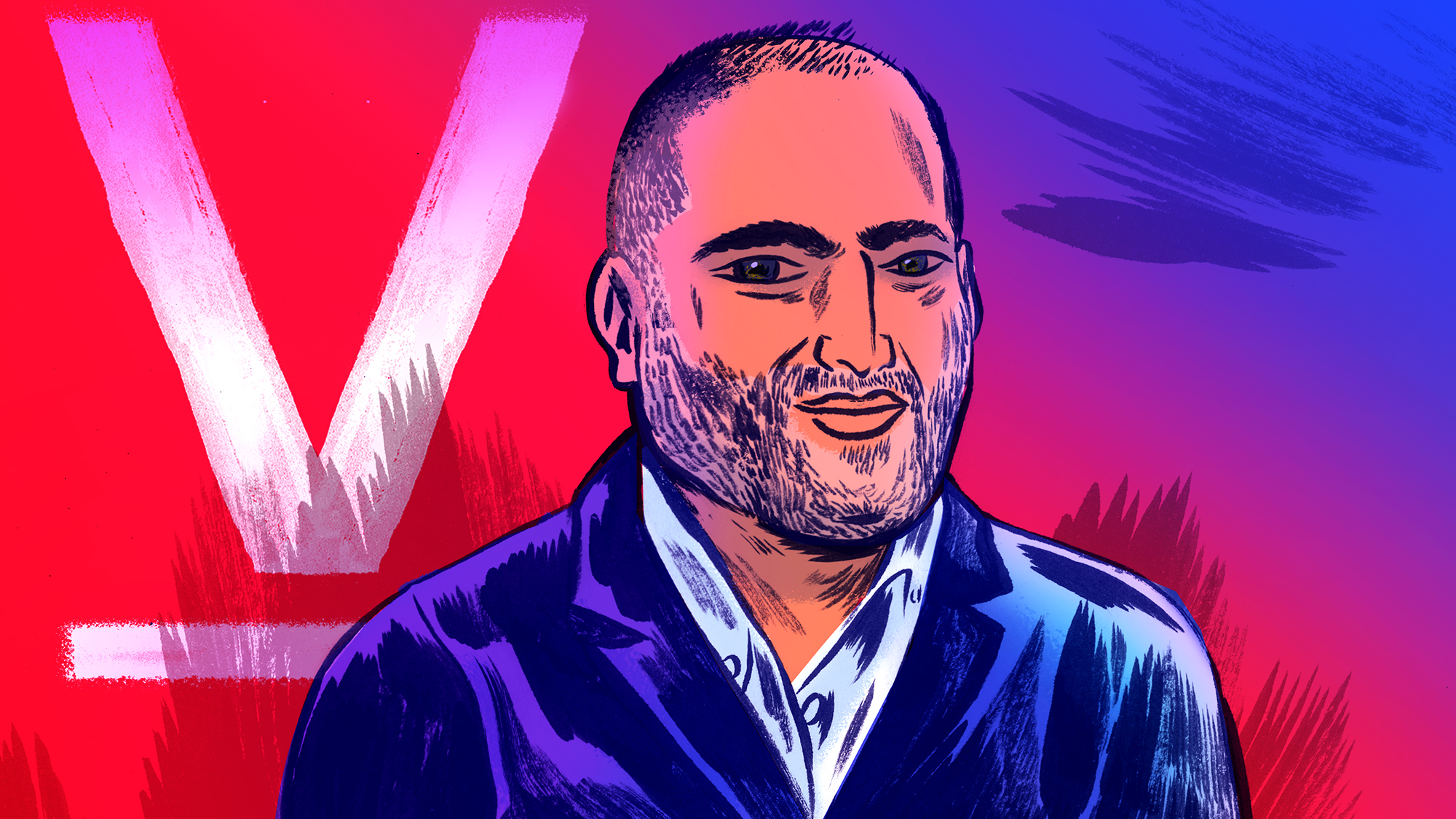 Illustrated portrait of Stephen Gillett