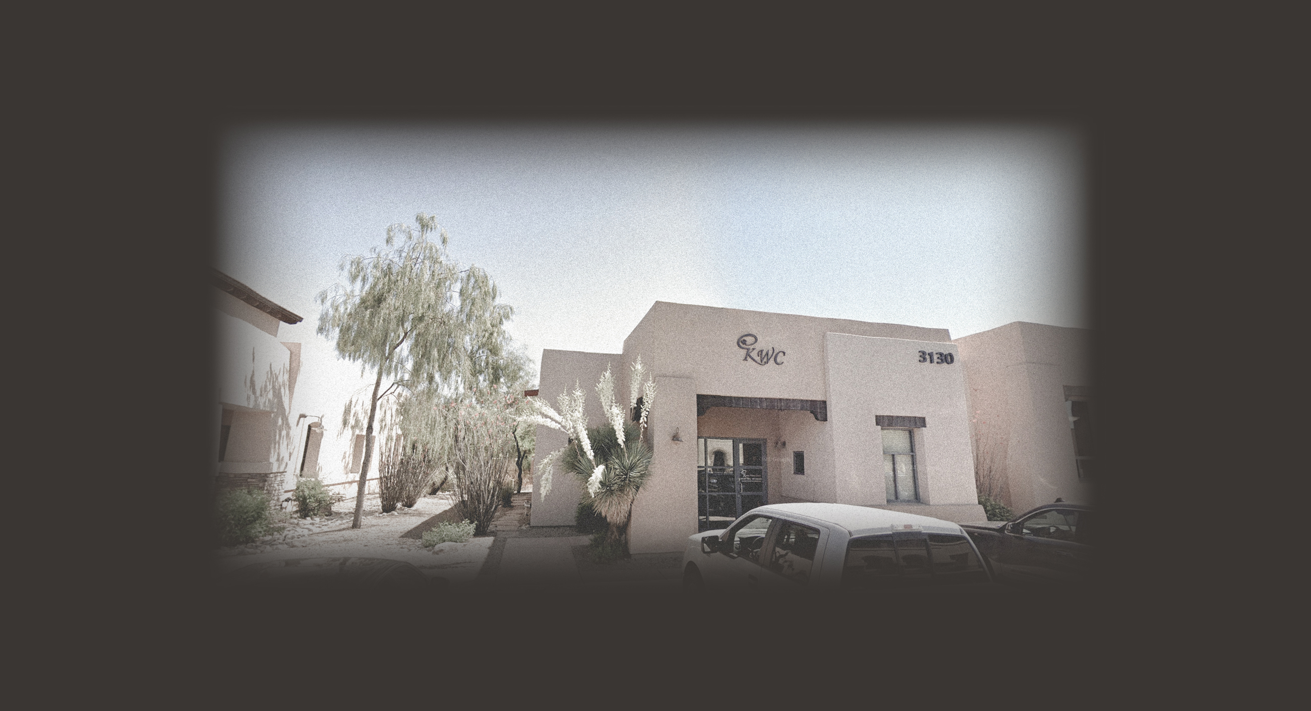 Desaturated photo of Ketamine Wellness Centers in Tucson, Arizona, on a brown background