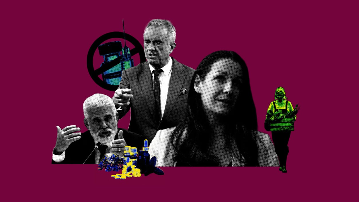A collage of people including Robert F. Kennedy Jr. and other MAHA leaders