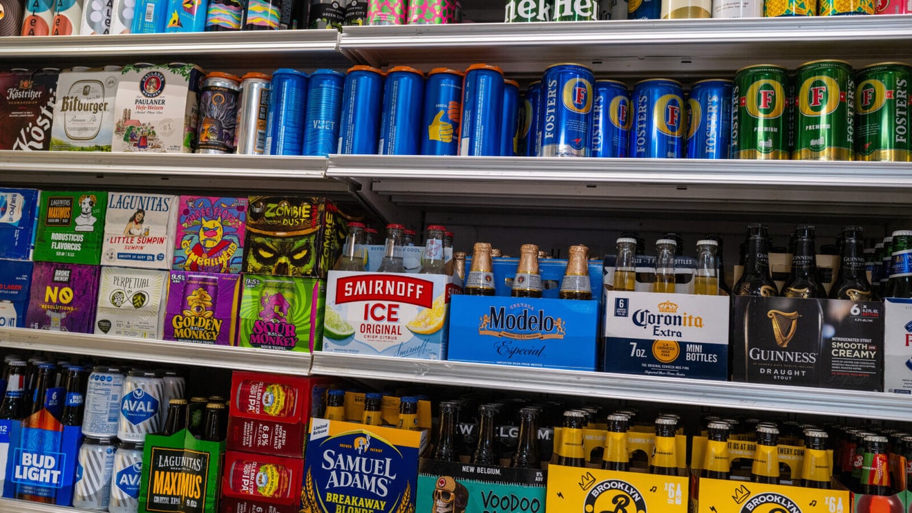 alcohol shelves