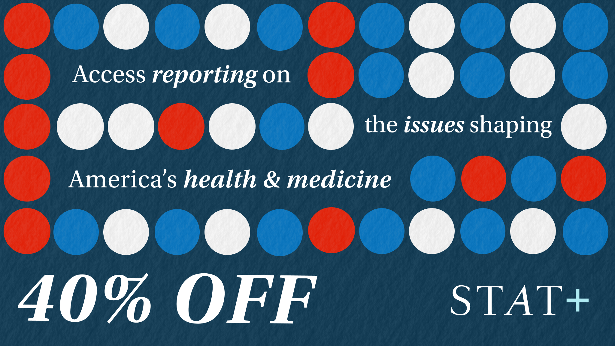 Get 40% off an annual STAT+ subscription